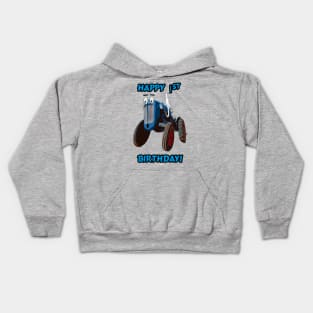 Happy 1st Birthday tractor design Kids Hoodie